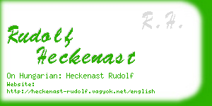 rudolf heckenast business card